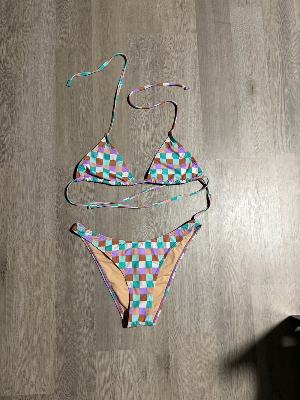 Pastel Checkered Bikini